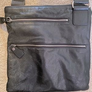Margot black leather crossbody bag
